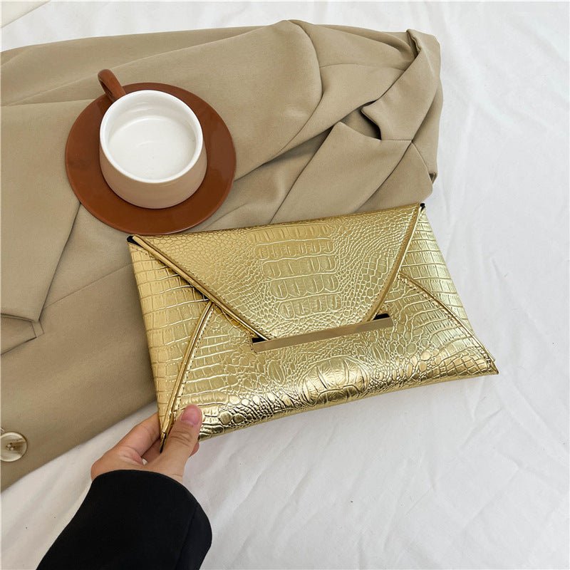 Versatile Trendy Crocodile - pattern Envelope Bag With A Chic Fashionable Vibe - Eshtree