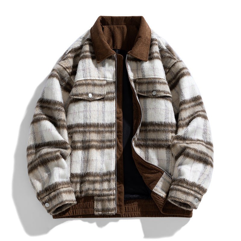 Vintage Woolen Female Clip Cotton - padded Coat - Eshtree