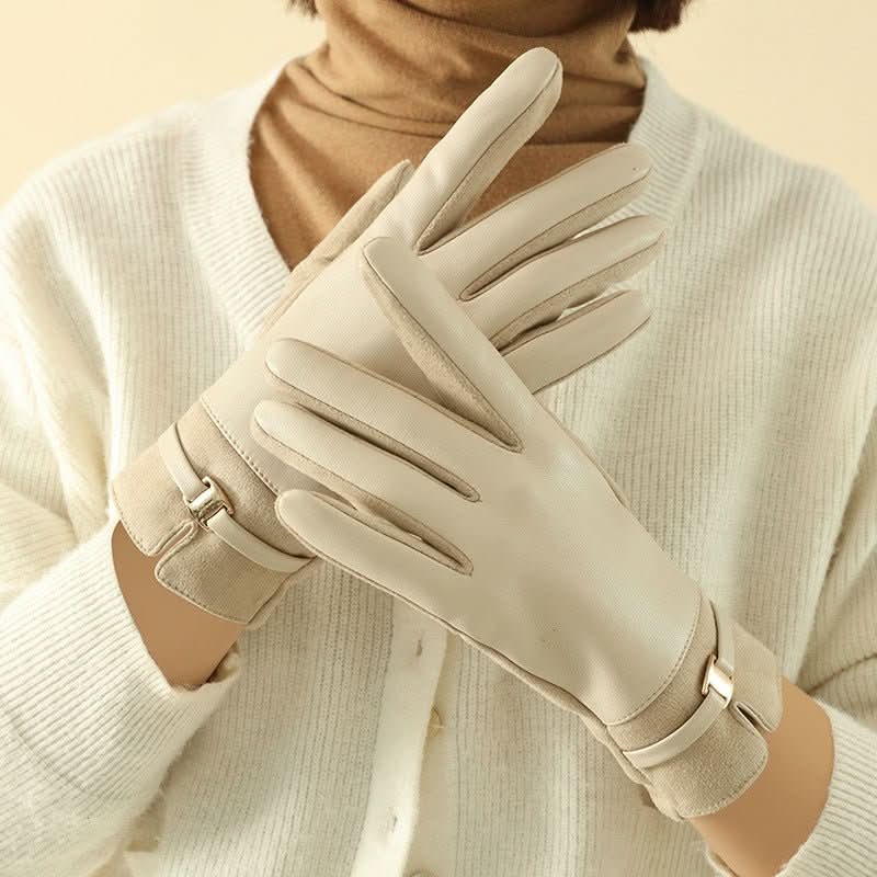 Warm - keeping And Cold - proof Plus Suede Velvet Gloves - Eshtree