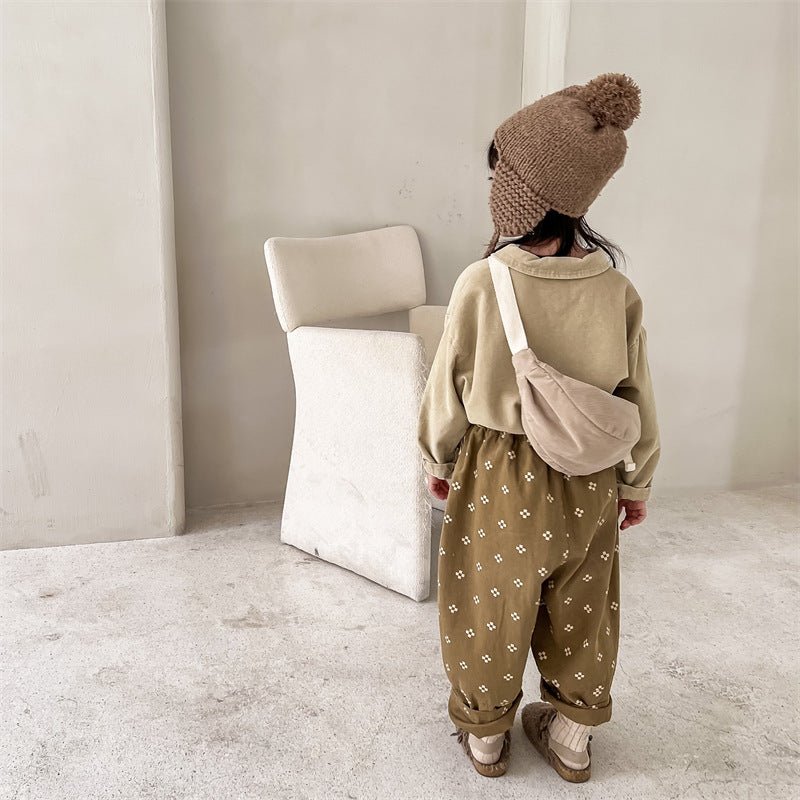 Washed Cotton Harem Pants Girls Casual - Eshtree