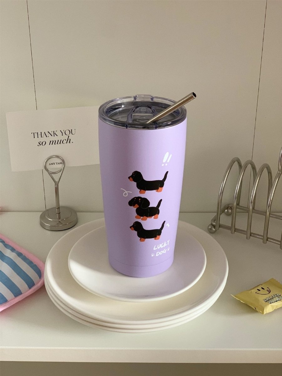 Water Heat Preservation Stainless Steel Cup With Straw Portable Insulation Cup - Eshtree