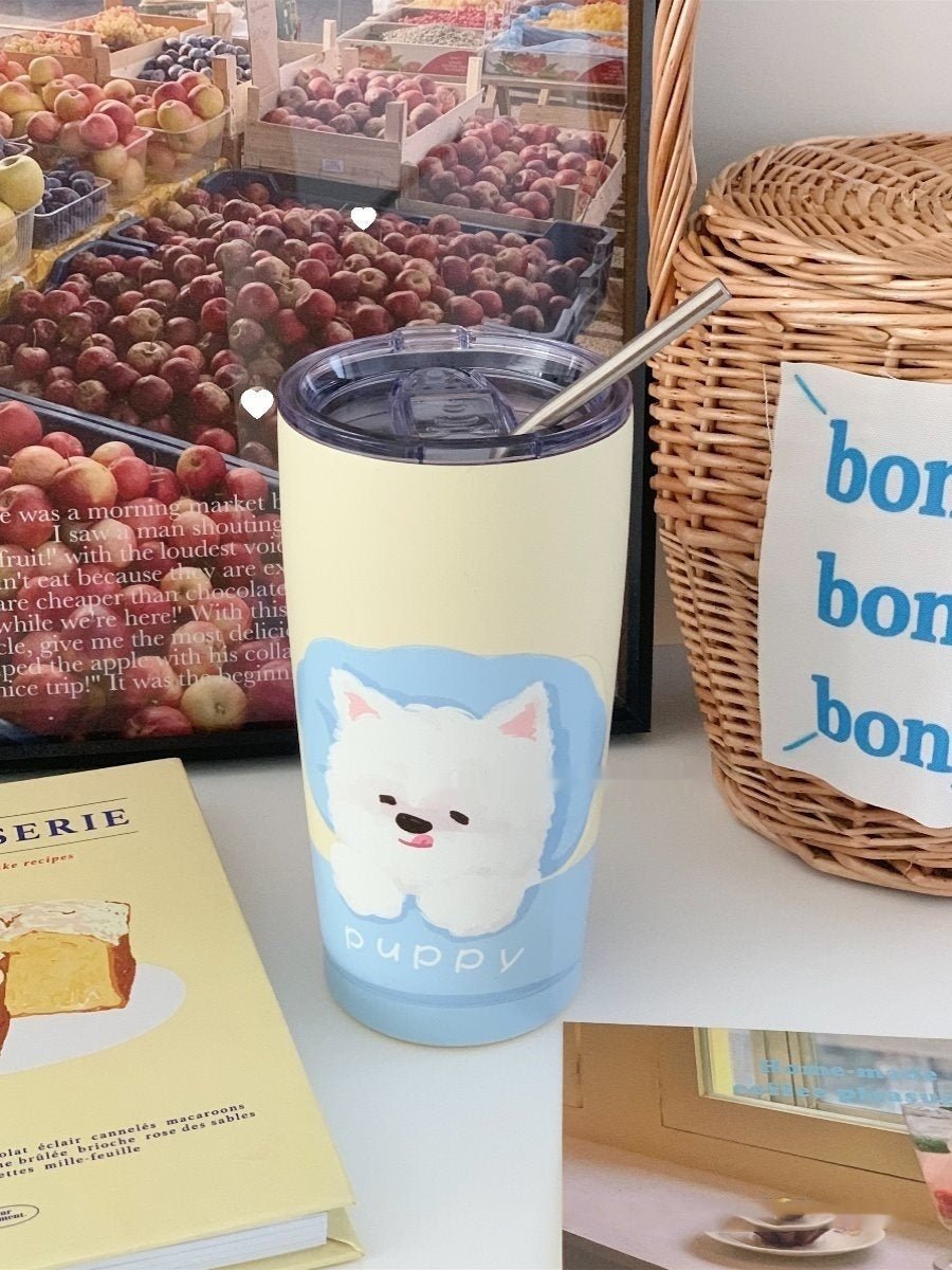 Water Heat Preservation Stainless Steel Cup With Straw Portable Insulation Cup - Eshtree