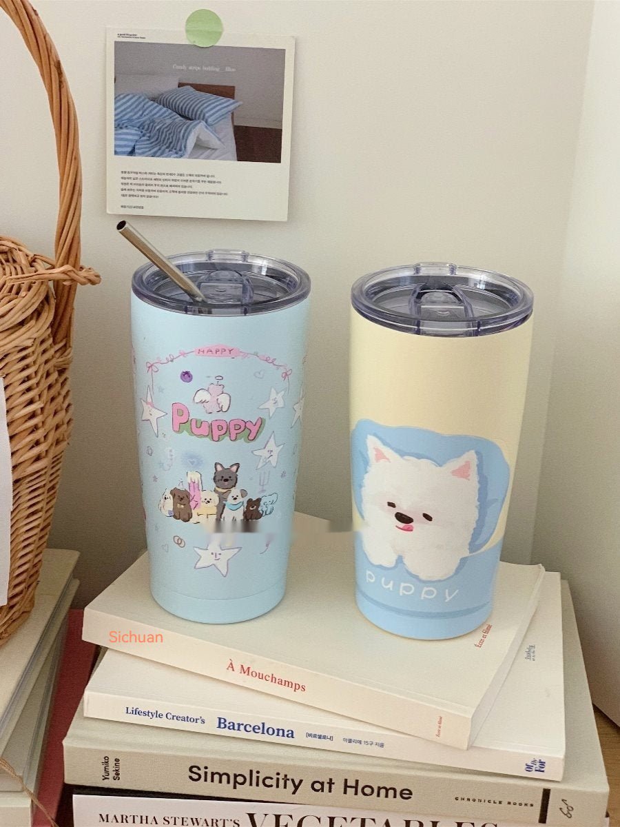 Water Heat Preservation Stainless Steel Cup With Straw Portable Insulation Cup - Eshtree