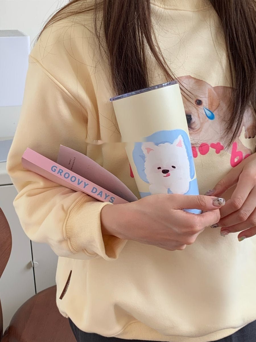 Water Heat Preservation Stainless Steel Cup With Straw Portable Insulation Cup - Eshtree