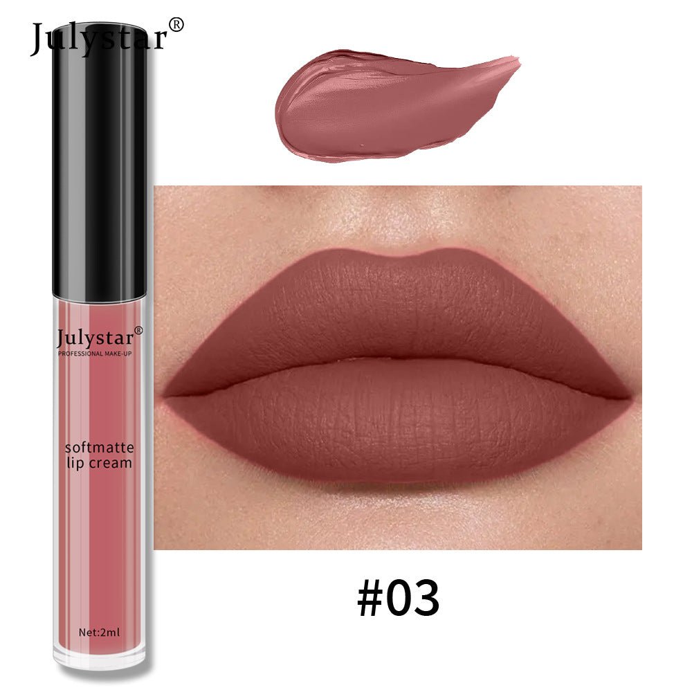Water Mist Matte Liquid Lipstick Female Christmas Makeup Nourishing Long - lasting No Stain On Cup - Eshtree