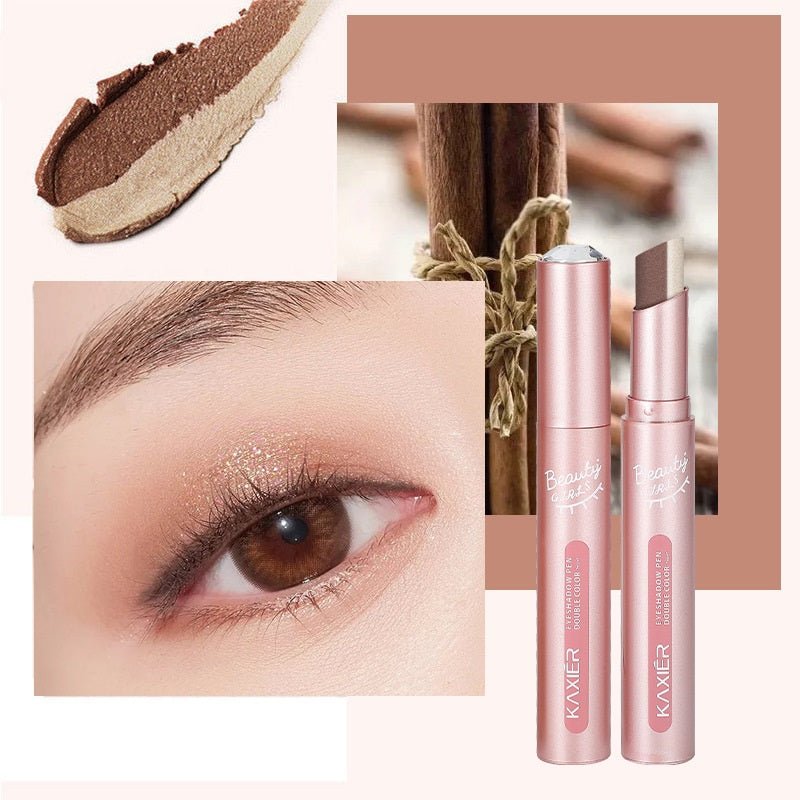 Waterproof And Sweat - proof Gradient Two - color Lazy Eyeshadow Stick - Eshtree