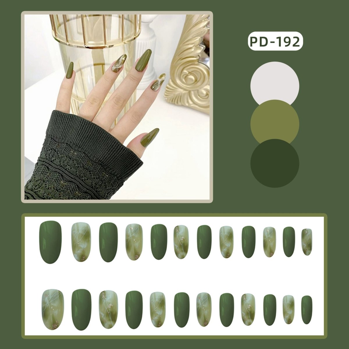 Wear Nail Manicure Fake Nail Tip Stickers Finished Product Nail Tip Frosted Ballet Nail Sticker - Eshtree