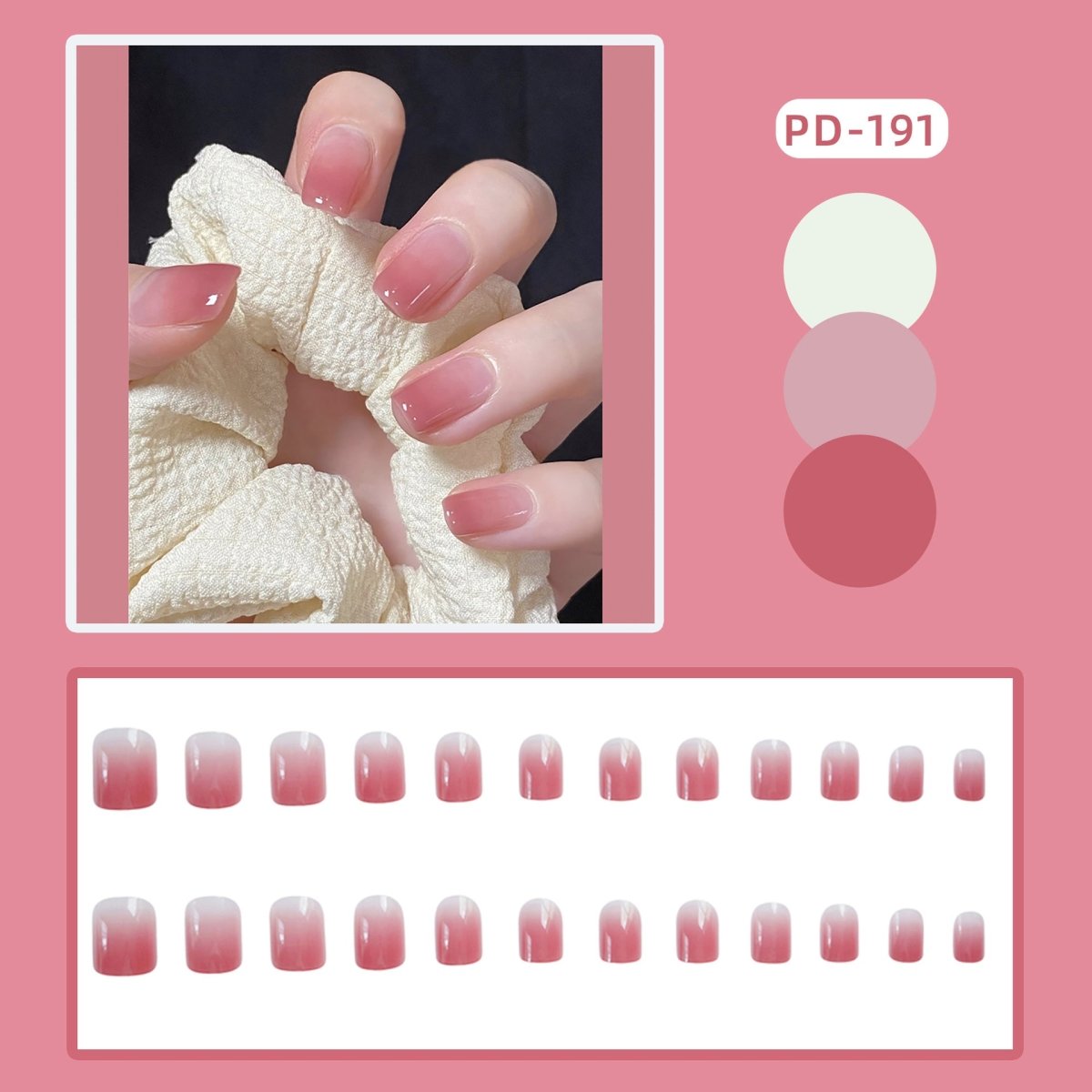 Wear Nail Manicure Fake Nail Tip Stickers Finished Product Nail Tip Frosted Ballet Nail Sticker - Eshtree