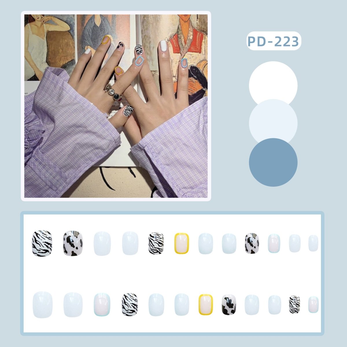 Wear Nail Manicure Fake Nail Tip Stickers Finished Product Nail Tip Frosted Ballet Nail Sticker - Eshtree