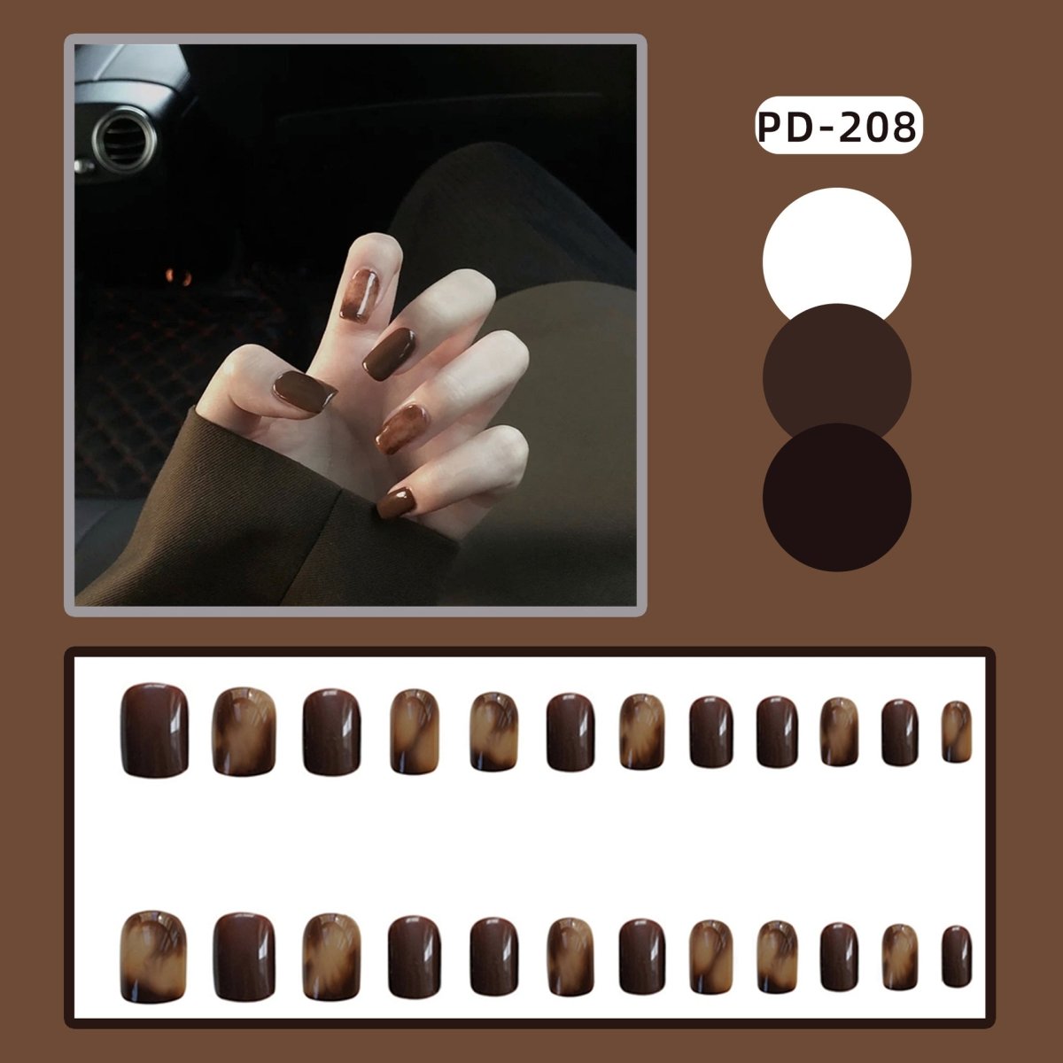 Wear Nail Manicure Fake Nail Tip Stickers Finished Product Nail Tip Frosted Ballet Nail Sticker - Eshtree