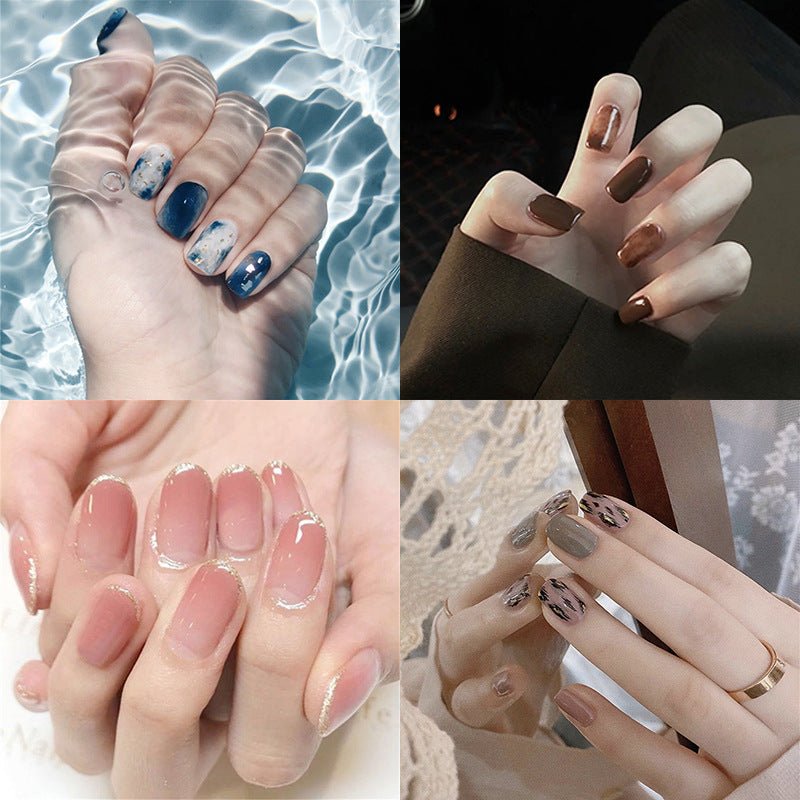 Wear Nail Manicure Fake Nail Tip Stickers Finished Product Nail Tip Frosted Ballet Nail Sticker - Eshtree