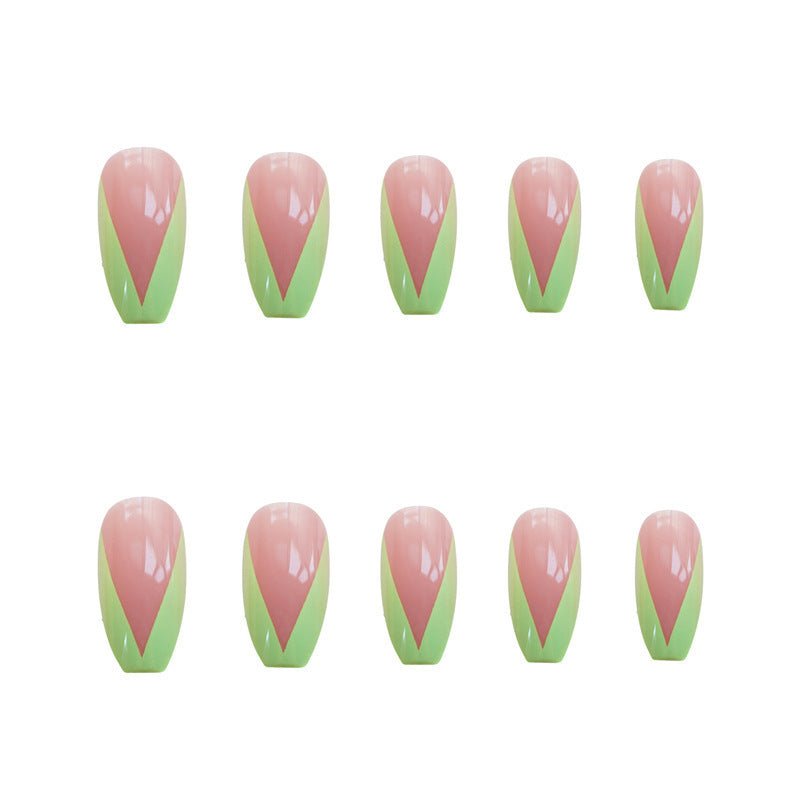Wear Nail Manicure Fake Nail Tip Stickers Finished Product Nail Tip Frosted Ballet Nail Sticker - Eshtree