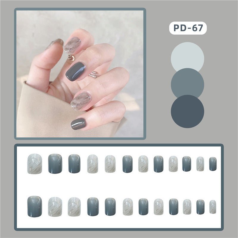 Wear Nail Manicure Fake Nail Tip Stickers Finished Product Nail Tip Frosted Ballet Nail Sticker - Eshtree