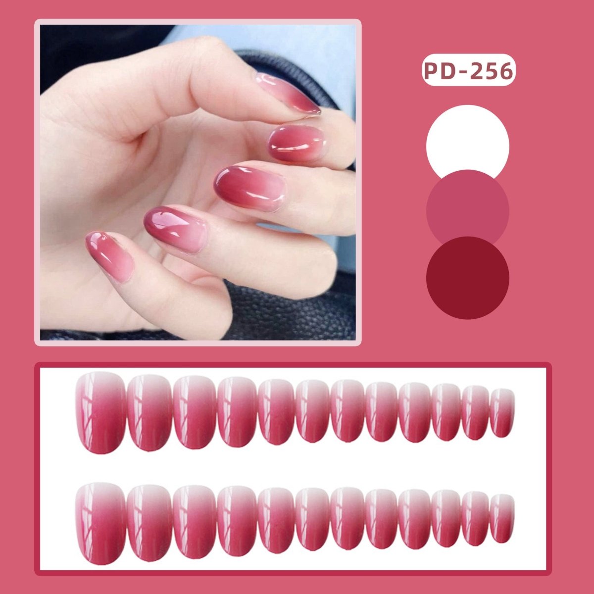 Wear Nail Manicure Fake Nail Tip Stickers Finished Product Nail Tip Frosted Ballet Nail Sticker - Eshtree