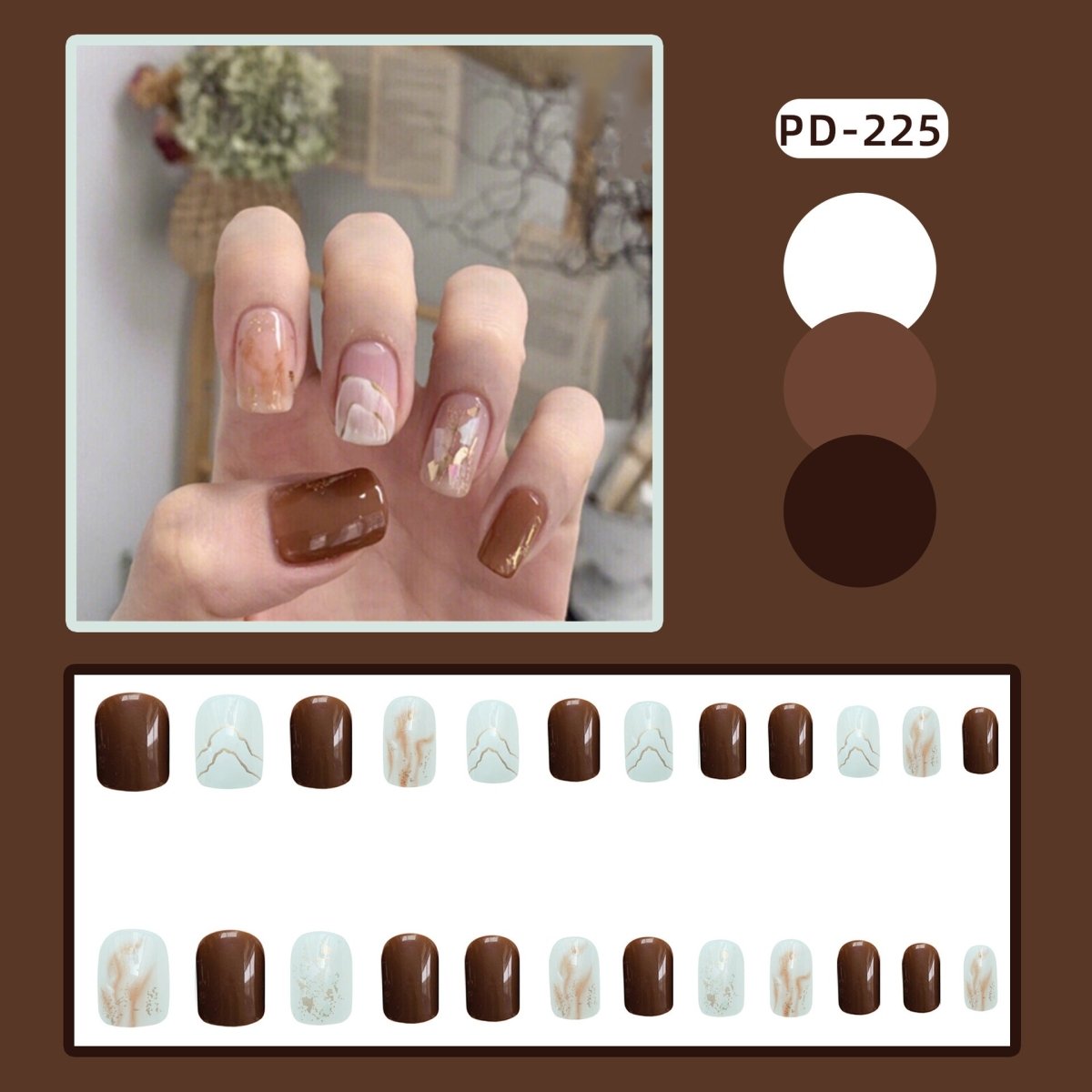 Wear Nail Manicure Fake Nail Tip Stickers Finished Product Nail Tip Frosted Ballet Nail Sticker - Eshtree