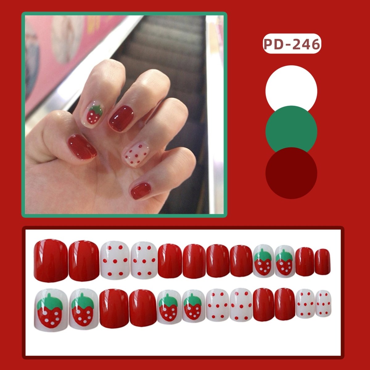Wear Nail Manicure Fake Nail Tip Stickers Finished Product Nail Tip Frosted Ballet Nail Sticker - Eshtree