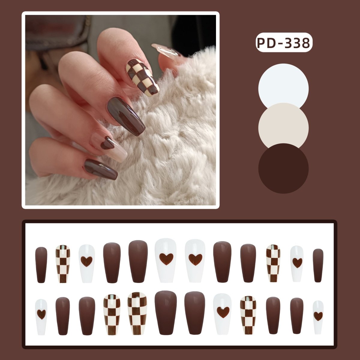 Wear Nail Manicure Fake Nail Tip Stickers Finished Product Nail Tip Frosted Ballet Nail Sticker - Eshtree