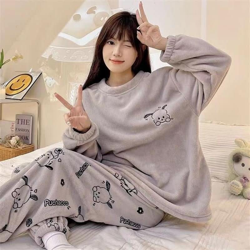 Winter Pajamas Flannel Thickened Long - sleeved Homewear - Eshtree