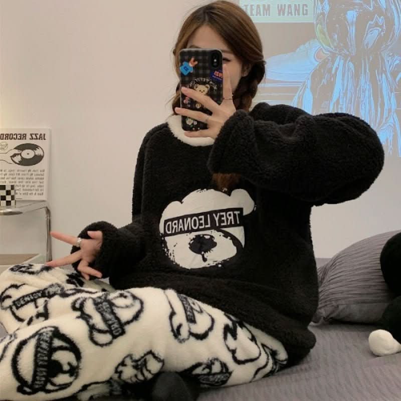 Winter Pajamas Flannel Thickened Long - sleeved Homewear - Eshtree