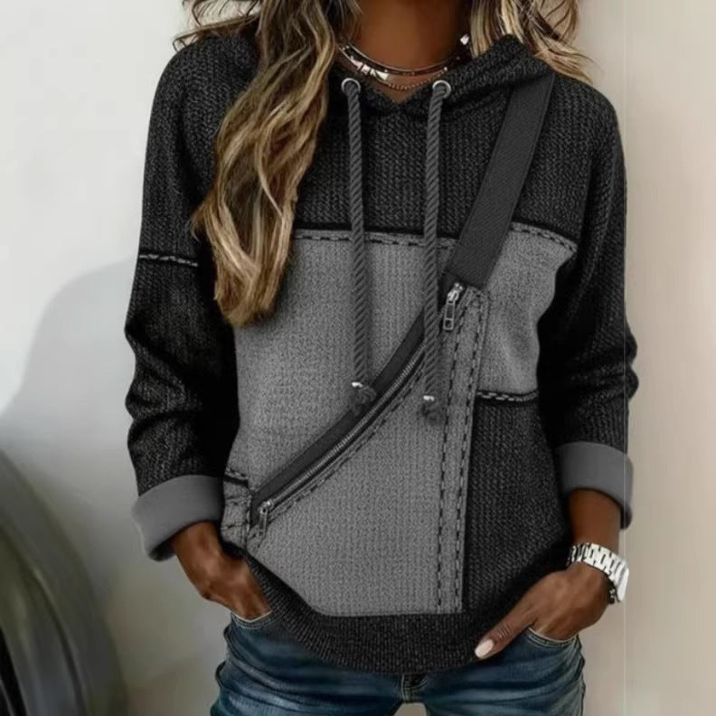 Womens 3D printed Hooded Long sleeve Sweatshirt With No Pockets - Eshtree