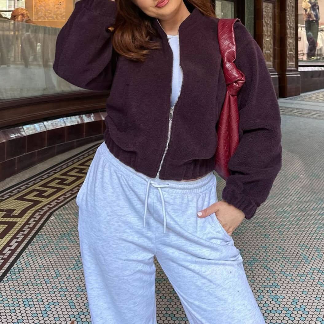 Women's Beaded Leather Short Jacket Zipper Coat - Eshtree