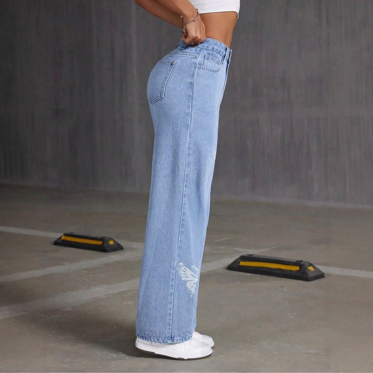 Womens Elegant Printed Straight - Fit Long Pants - Eshtree