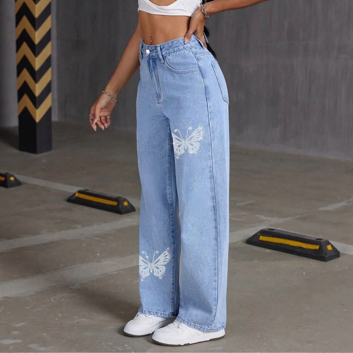 Womens Elegant Printed Straight - Fit Long Pants - Eshtree