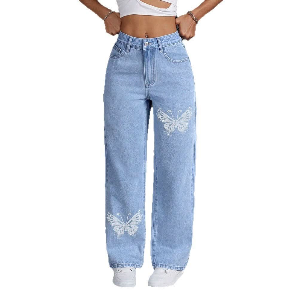 Womens Elegant Printed Straight - Fit Long Pants - Eshtree