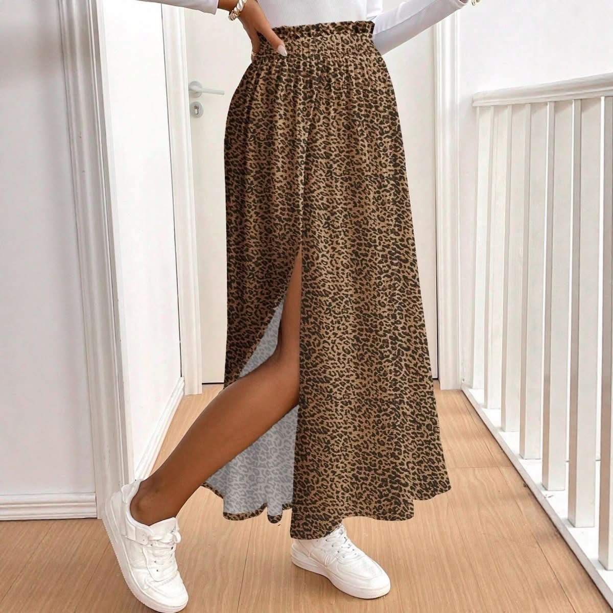 Women's Fashion Floral Split High - waist Long Skirt - Eshtree