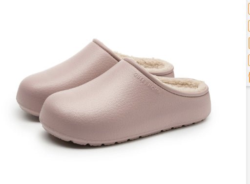 Womens Fleece - Lined Waterproof Thick - Soled Cotton Slippers - Eshtree