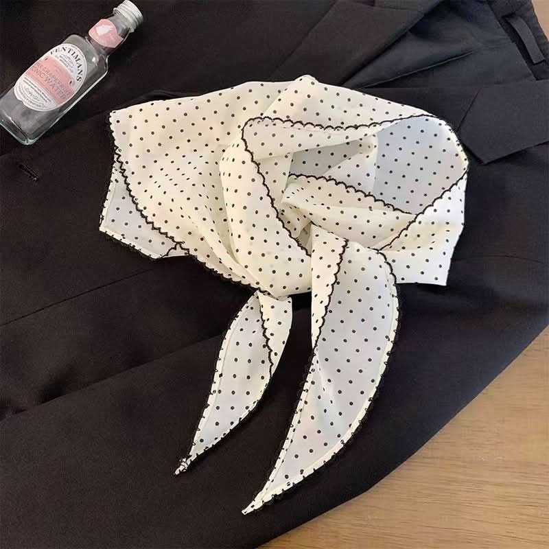Women's Korean - style Polka Dot Scarf Triangular Binder Lace - up Waist Decorative Summer - Eshtree