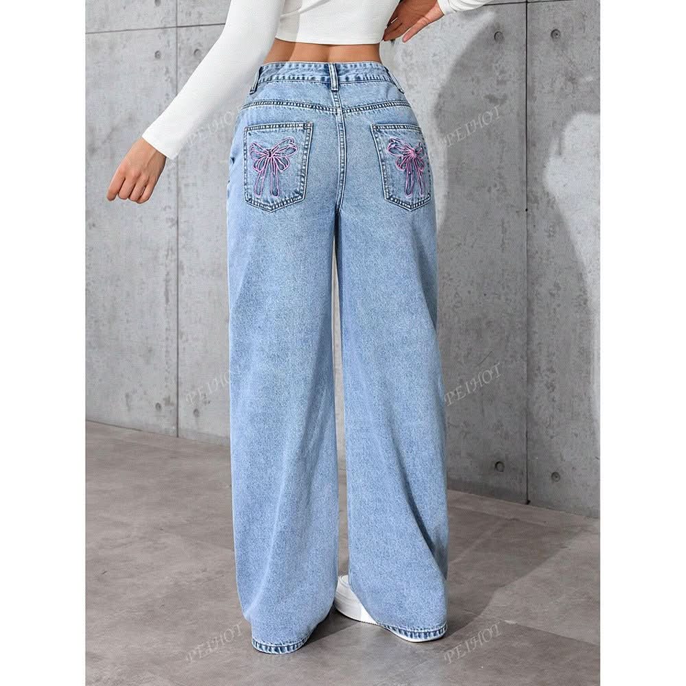 Women's Printed Jeans Summer Loose Trendy - Eshtree