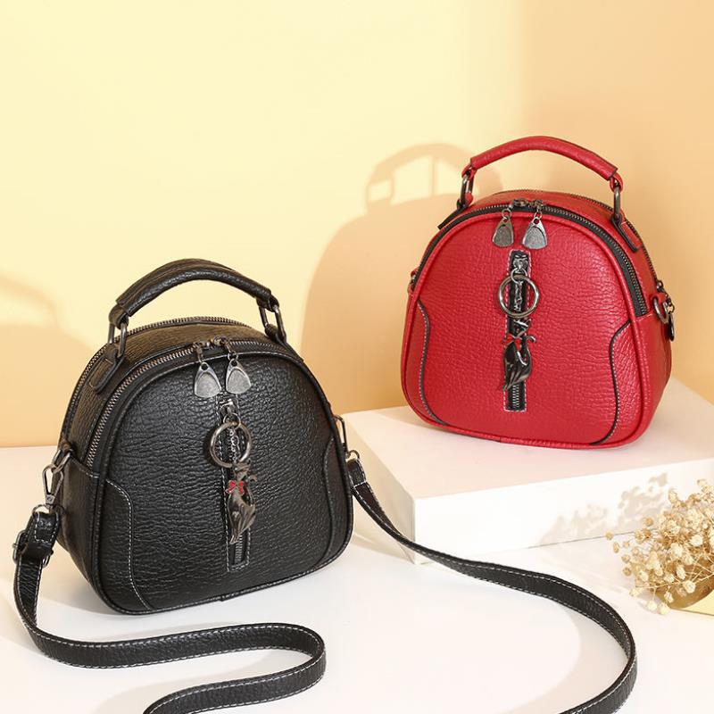 Women's shoulder bag large capacity diagonal small round bag - Eshtree