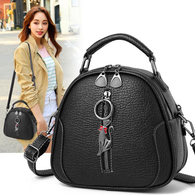 Women's shoulder bag large capacity diagonal small round bag - Eshtree