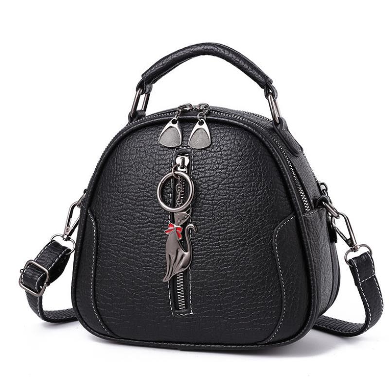 Women's shoulder bag large capacity diagonal small round bag - Eshtree