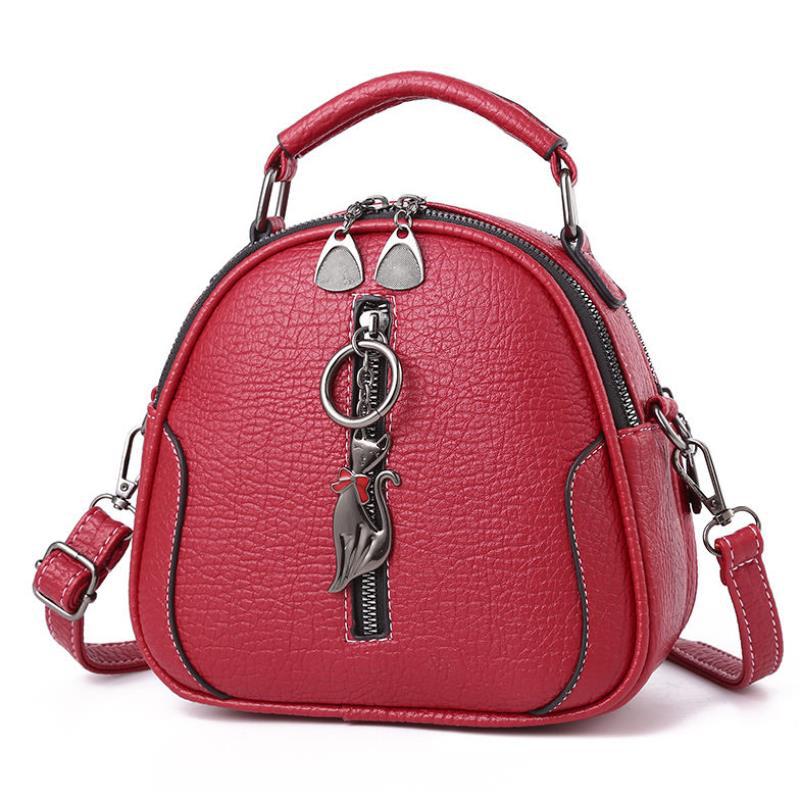 Women's shoulder bag large capacity diagonal small round bag - Eshtree
