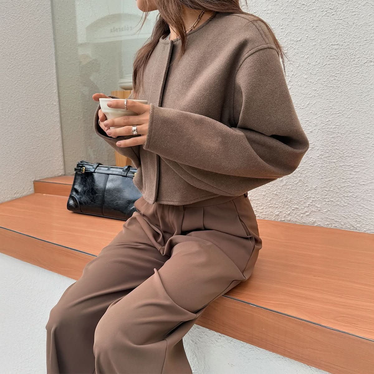 Women's Solid - color Long - sleeve Jacket - Eshtree