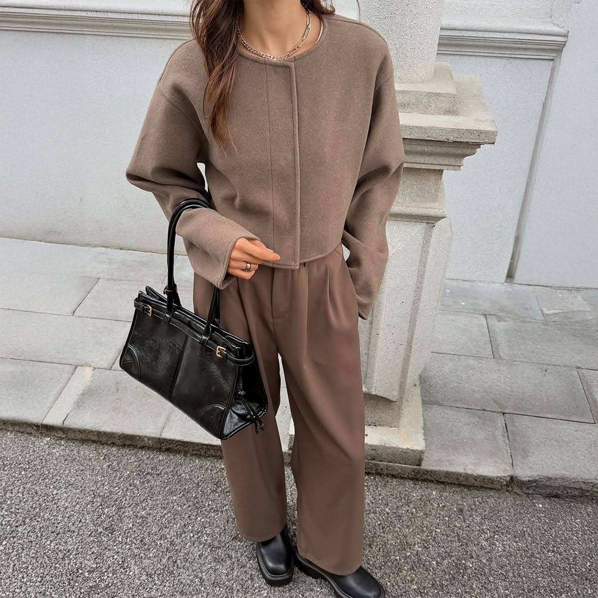 Women's Solid - color Long - sleeve Jacket - Eshtree