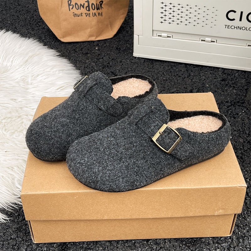 Womens Stylish Casual Wool And Cotton Slippers - Eshtree