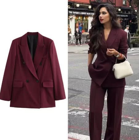 Women's Suits Coat Double Breasted Coat - Eshtree