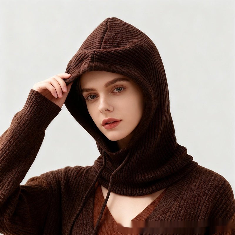 Women's Winter Retro Drawstring Knitted Hat - Eshtree