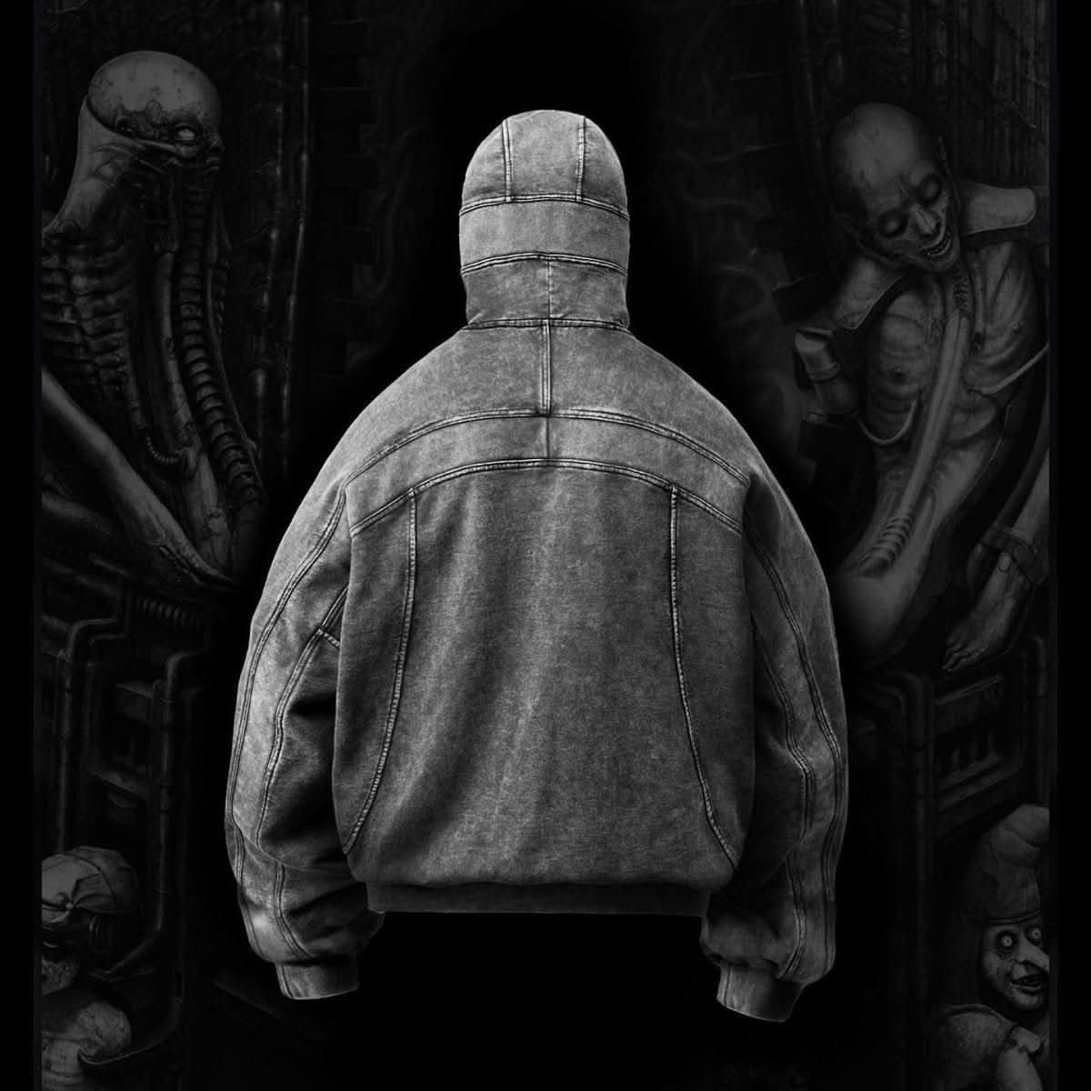 Y2g American Washed Old Style Personality Street Zipper Sweater - Eshtree