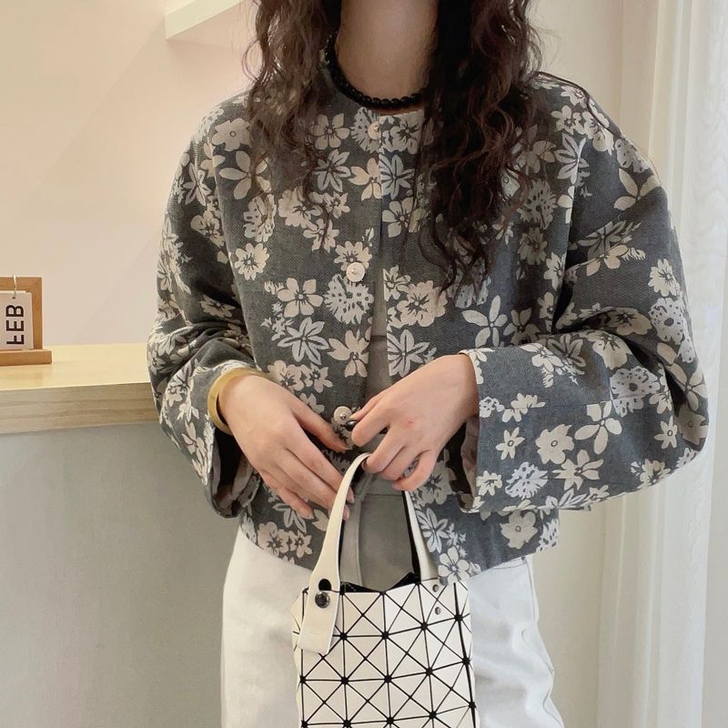 New Loose Versatile Korean-style Floral Print Jacket