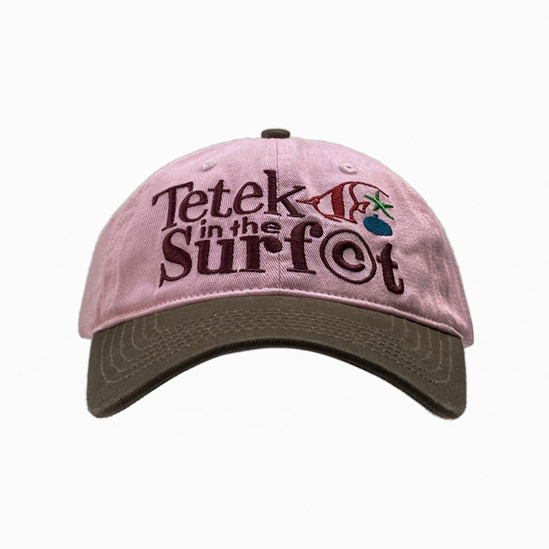 Retro Contrast Color Peaked Cap Men And Women Small Fish Starfish