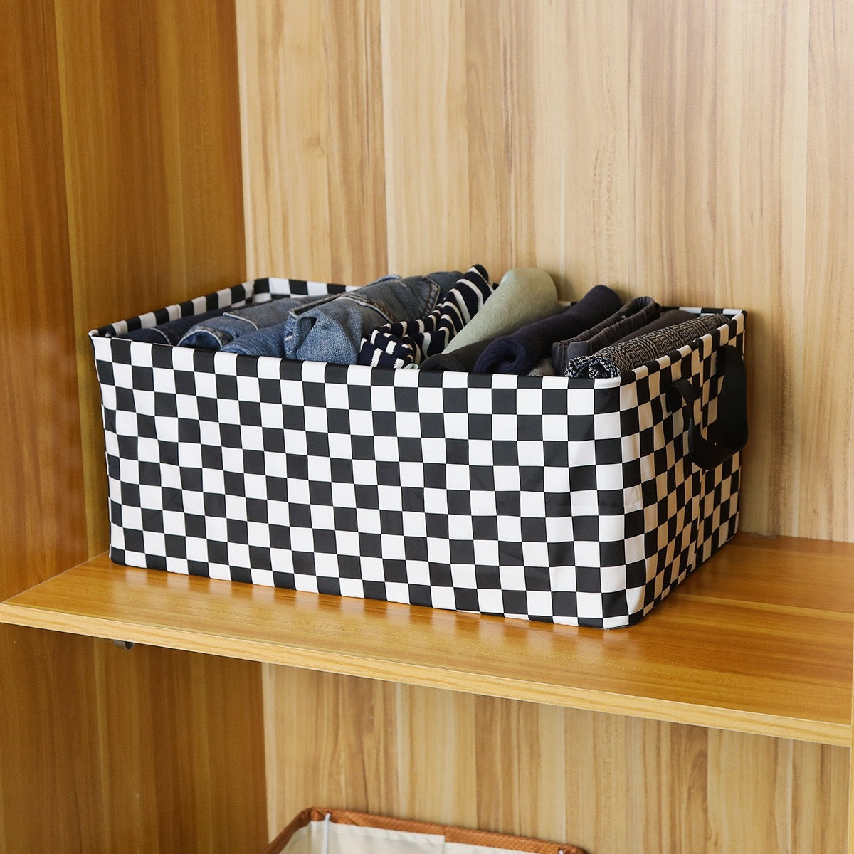 Chessboard Drawer Nordic Style Foldable Large Capacity Support Thick Storage