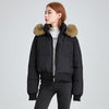 Women's Hooded Fur Collar Cotton-padded Clothes With Design Sense