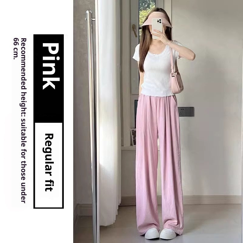 Casual Tall Sweatpants Idle Style White Wide Leg Pants