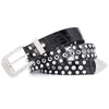 Buckle Three-piece Diamond Belt Female Leisure Rhinestone