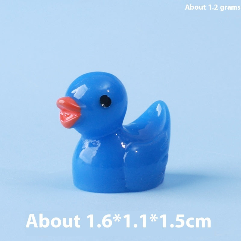 Resin Shrink Mini Little Duck Pendant