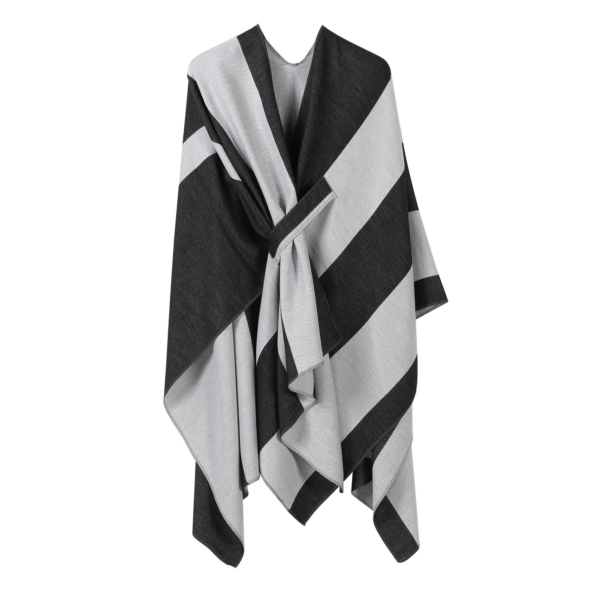 Shawl Plus Bar Split Double-sided All-match Trip Shoot Cloak
